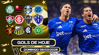 ⚽️TODOS OS GOLS DESTE DOMINGO 08/03/2026 GOLS DOS ESTADUAIS , GOLS DE HOJE, GOLS DA RODADA(COMPLETO)