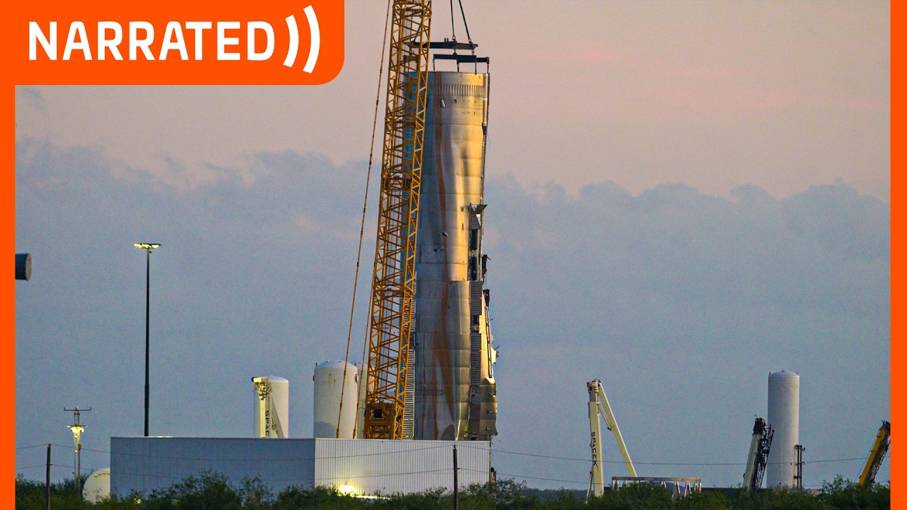 "Booster 18 leaves Massey's one piece at a time" | SpaceX Starbase