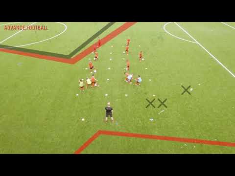 Zweikampf | Übung für das Kinderfußballtraining | (Durchjagen)