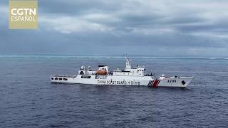 Guardia Costera de China realiza un ejercicio de aplicación de la ley cerca de la isla de Huangyan