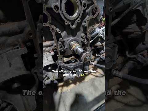 Hemi oil pump removal, without removing the oil pan! #shorts