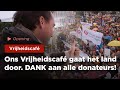 Donateurs bedankt! Het Vrijheidscafé is er!