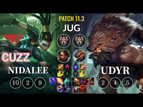 T1 Cuzz Nidalee vs Udyr Jungle - KR Patch 11.3