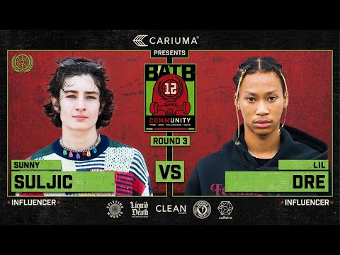 BATB 12: Sunny Suljic Vs. Lil Dre - Round 3 | Battle At The Berrics - Presented By Cariuma