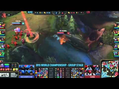 AHQ vs C9 Highlights 11-10-2015 | LoL World Championship 2015 |ahq e-Sports Club vs Cloud9