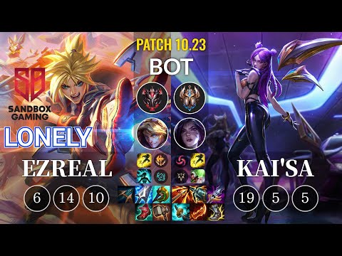 SB Lonely Ezreal vs Kai'Sa Bot - KR Patch 10.23