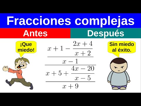 Fracciones complejas algebraicas.
