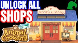 Unlock All Shops | Animal Crossing New Horizons (Able Sisters, Resident Services Upgrade, & MORE)