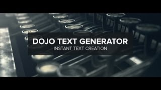 Dojo Text Generator Demo