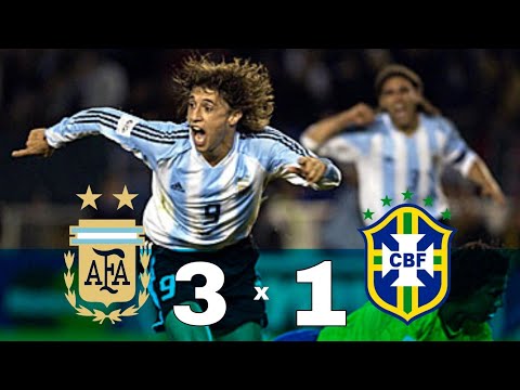 Argentina 3 x 1 Brasil | Eliminatorias 2006 - Resumen Y Goles