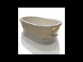 Beige Marble Oval Bathtub: Warm-Colored Masterpiece for Your Bathroom 🛁✨