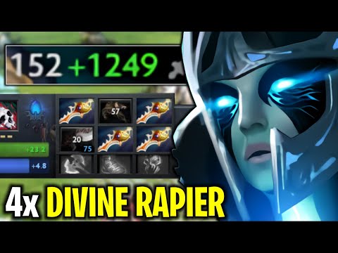 DESTROY EVERYTHING PHANTOM ASSASSINS 4x DIVINE RAPIER WITH CRAZY +1400 DAMAGE | DOTA 2