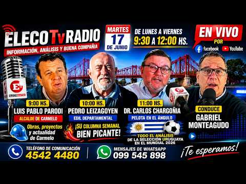 👉 A las **9:00 hs**  con el alcalde de Carmelo, Luis Pablo Parodi para repasar obras y proyectos.