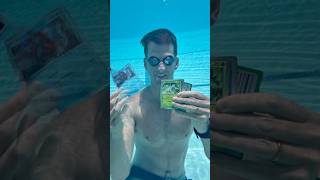 Opening Pokemon underwater is harder than it looks! Still PSA 10! 💦😄 #pokemonopening #Pokemon