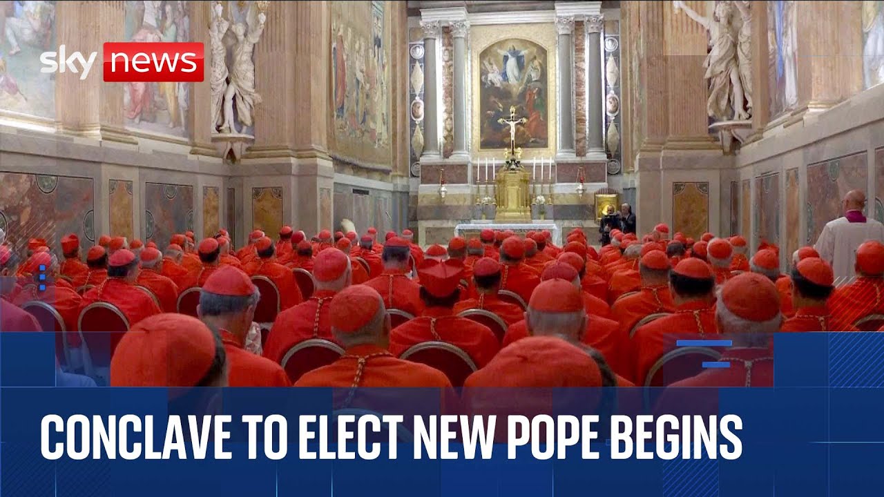 Conclave begins as cardinals vote for new Pope | Sky News coverage