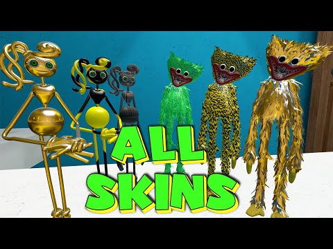 MEGA PUNCH ALL MOMMY LONG LEGS and HUGGY WUGGY ALL SKINS In Garry's Mod! (Poppy Playtime CHAPTER 2)