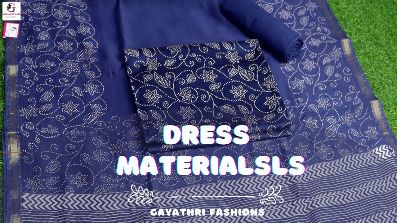 <p style="color: red">Video : </p>Pure silk kota| Chanderi| Linen dress materials 2022-05-20