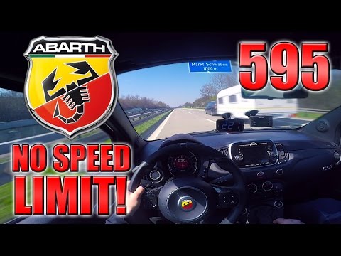 2017 Abarth 595 Competizione (180Hp) POV: NO SPEED LIMIT on German Autobahn✔