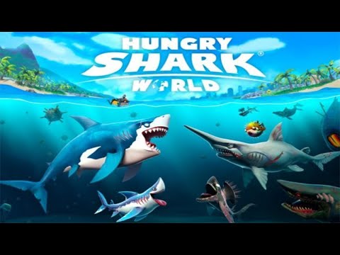 Hungry Shark World - All 34 Sharks Unlocked - Mecha Sharkjira & Shin Sharkjira - Android / IOS