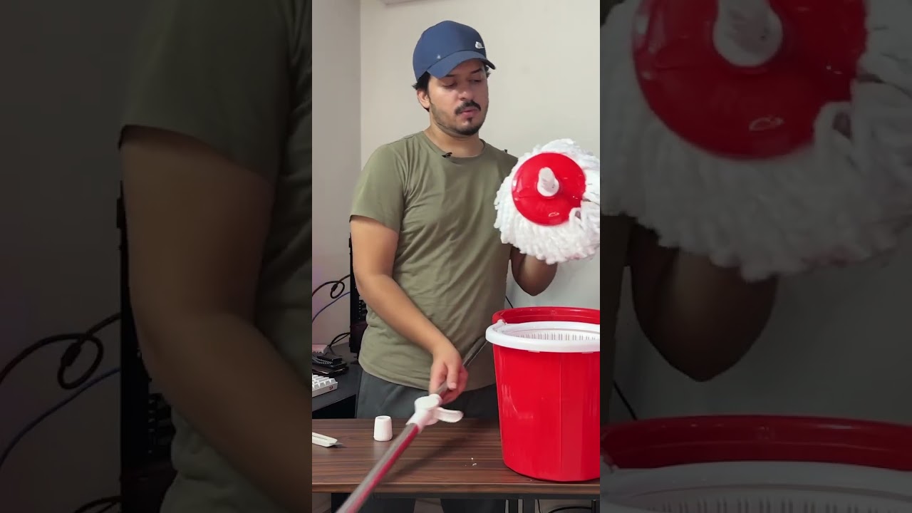 Assembling the ultimate spinning mop for house cleaning