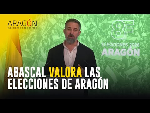 Abascal valora las elecciones de Aragón: Vox duplica los resultados, de 7 a 14 escaños