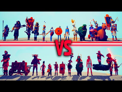 MEGA ANCIENT TEAM vs MEGA EPYGT TEAM - Totally Accurate Battle Simulator | TABS