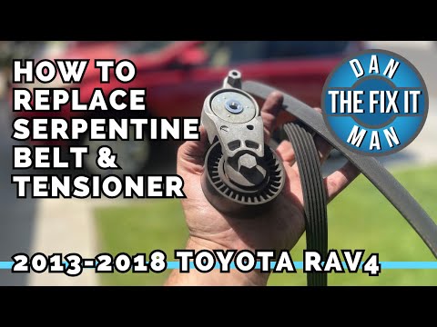 2013 - 2018 Toyota RAV4 Serpentine Belt & Tensioner Replacement! EASY DIY Including Torque Specs!