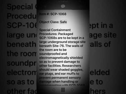 Scp 1068 Harmless Nuke