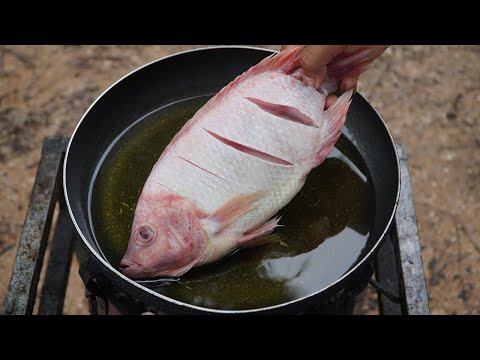 Crispy & Spicy Fish Fry | Deep Fried Red Fish Recipe | Eating Crunchy Fish with Spicy Chili Sauce