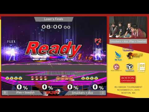 BUST3 - JFlex + Swedish (Blue) vs Captain Smuckers + dizzkidboogie (Red) - SSBM Doubles LF