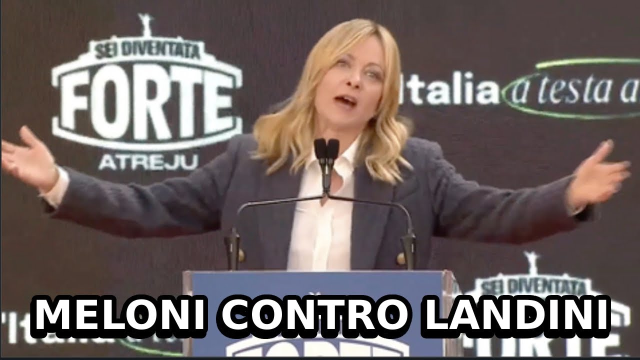 GIORGIA MELONI ATTACCA LANDINI E IL PD:"FISCHIETTAVANO QUANDO CHIUDEVANO LI STABILIMENTI STELLANTIS"