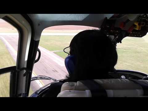 Helicopter take off in Poprad-Tatry airport Slovakia