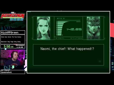 RGLtv Retrothon 2022 - (234) Metal Gear Solid: The Twin Snakes (emulator dog tags very easy) by Nick