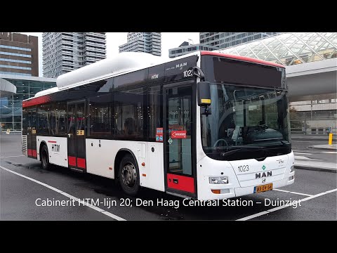 Cab ride bus; HTM-lijn 20; Centraal Station-Duinzigt (20210728)