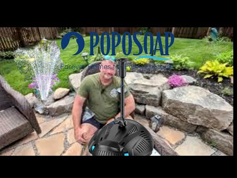 Poposoap Solves Stagnant Pond Water with this 55W Solar Filter Fountain
