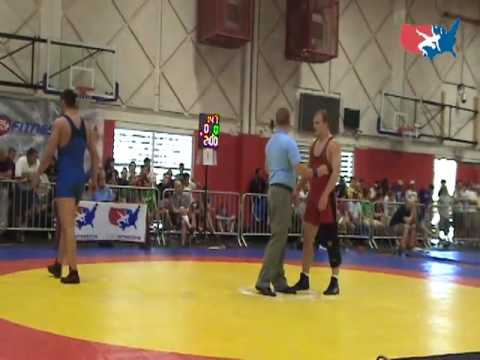 University Greco-Roman Final 96kg Match 1 - Pete Gounaridis vs. Zac Nielsen