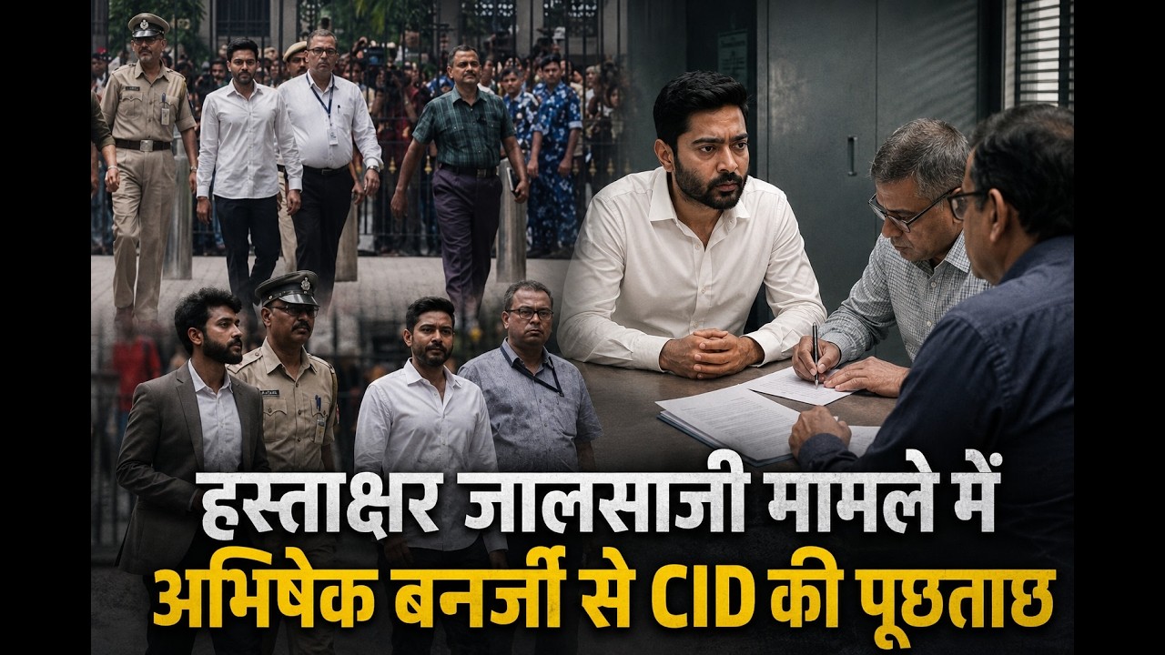 हस्ताक्षर जालसाजी मामले में अभिषेक बनर्जी से CID की पूछताछ