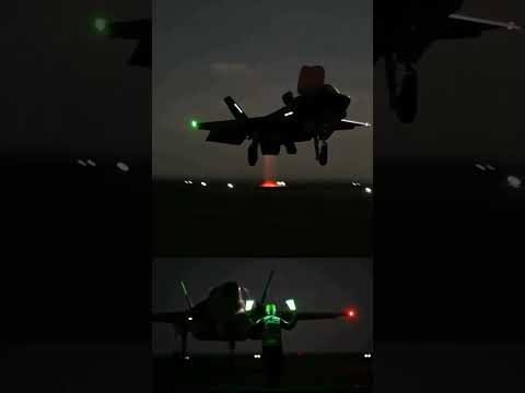 Thumbnail for F-35 Lightning II VTOL Night Carrier Landing | Stealth Jet in Action at Sea by video f