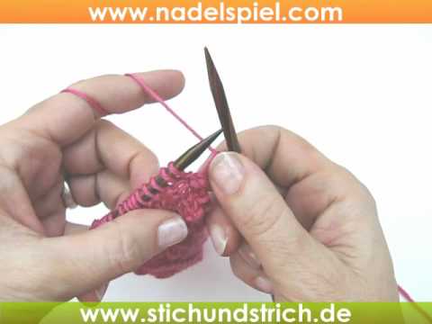 Video-Strickkurs #8 * Zunehmen mit verschränkten Maschen