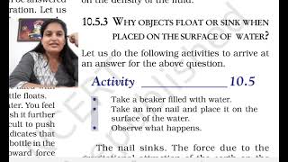 Buoyancy - gravitation chapter 10 class 9 science