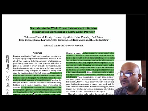 Read a paper: Serverless in the wild
