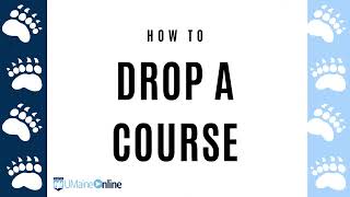 How to Drop a Course