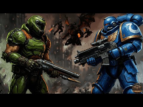 What If The Doomslayer Arrived In Warhammer 40k Universe?