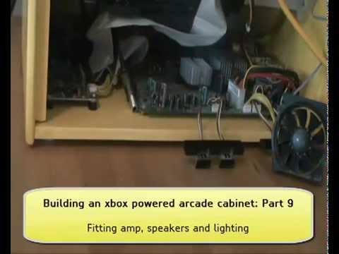 Building an xbox powered arcade cabinet part 9: Fitting amp, speakers and lighting