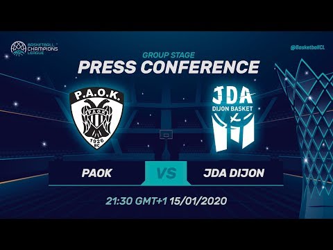 PAOK v JDA Dijon - Press Conference - Basketball Champions League 2019-20