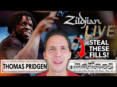 INSANE Thomas Pridgen Drum Fills (Zildjian LIVE! - Thomas Pridgen - Drum Transcription)