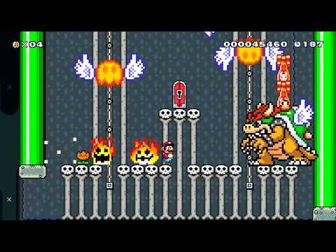9EX3 - Hell's Boss Rush by Marsford ~ WORLD RECORD! - SUPER MARIO MAKER - NO COMMENTARY 1bc