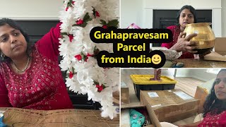 அம்மா 1st Time புதுவீட்டுக்கு🏡PACKAGE அனுப்பியிருக்காங்க~India to USA~Unboxing Vlog~ Family Traveler