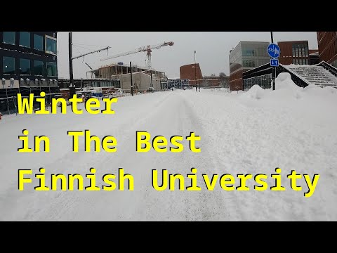 Winter Tour of the Aalto University Otaniemi Campus - WalkTalk No.1 #finland