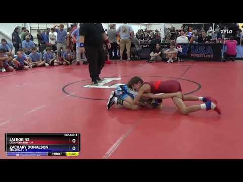 87 Lbs Round 3 (8 Team) - Jai Robins, Oklahoma Red Vs Zachary Donalson, Arkansas 1e8c